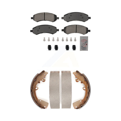 Semi-Metallic Disc Brake Pads Front Rear Kit For Dakota Dodge Ram Mitsubishi