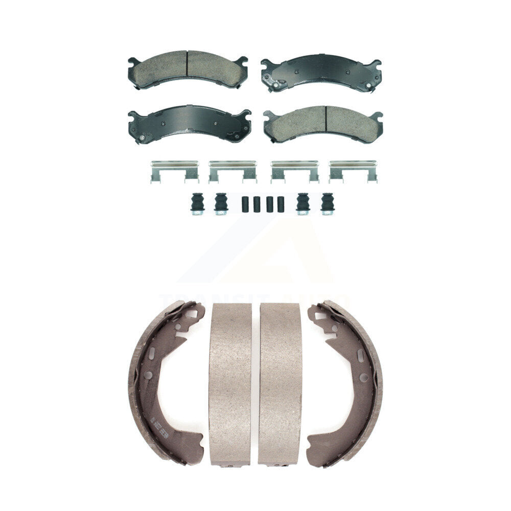Ceramic Disc Brake Pads Front Rear Kit For 02 Cadillac DeVille With 8 Lug Wheels