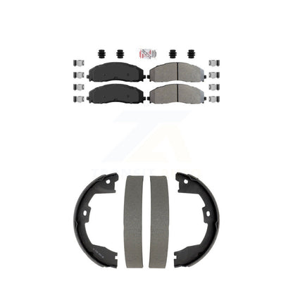 Semi-Metallic Disc Brake Pads Front Rear Kit For Ford F-350 Super Duty F-250