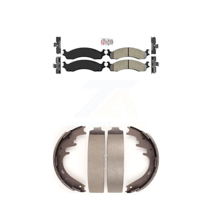 Semi-Metallic Disc Brake Pads Front Rear Kit For Dodge B3500 Ram 2500 Van B2500