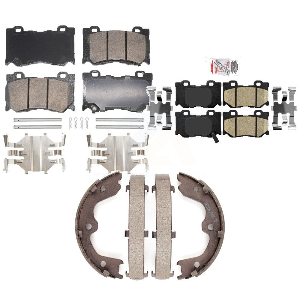 Ceramic Disc Brake Pads Front Rear Kit For 08-13 INFINITI G37 With Brembo Brakes