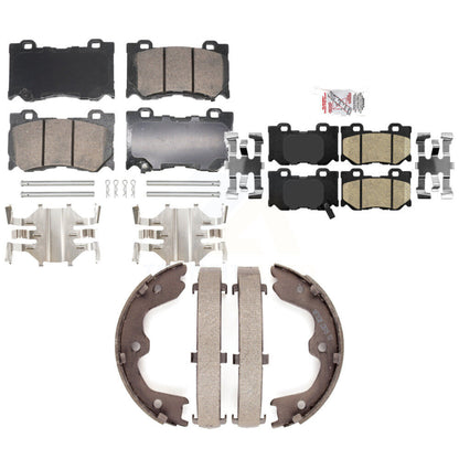 Ceramic Disc Brake Pads Front Rear Kit For 08-13 INFINITI G37 With Brembo Brakes
