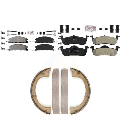 Semi-Metallic Disc Brake Pads Front Rear Kit For Lincoln MKT