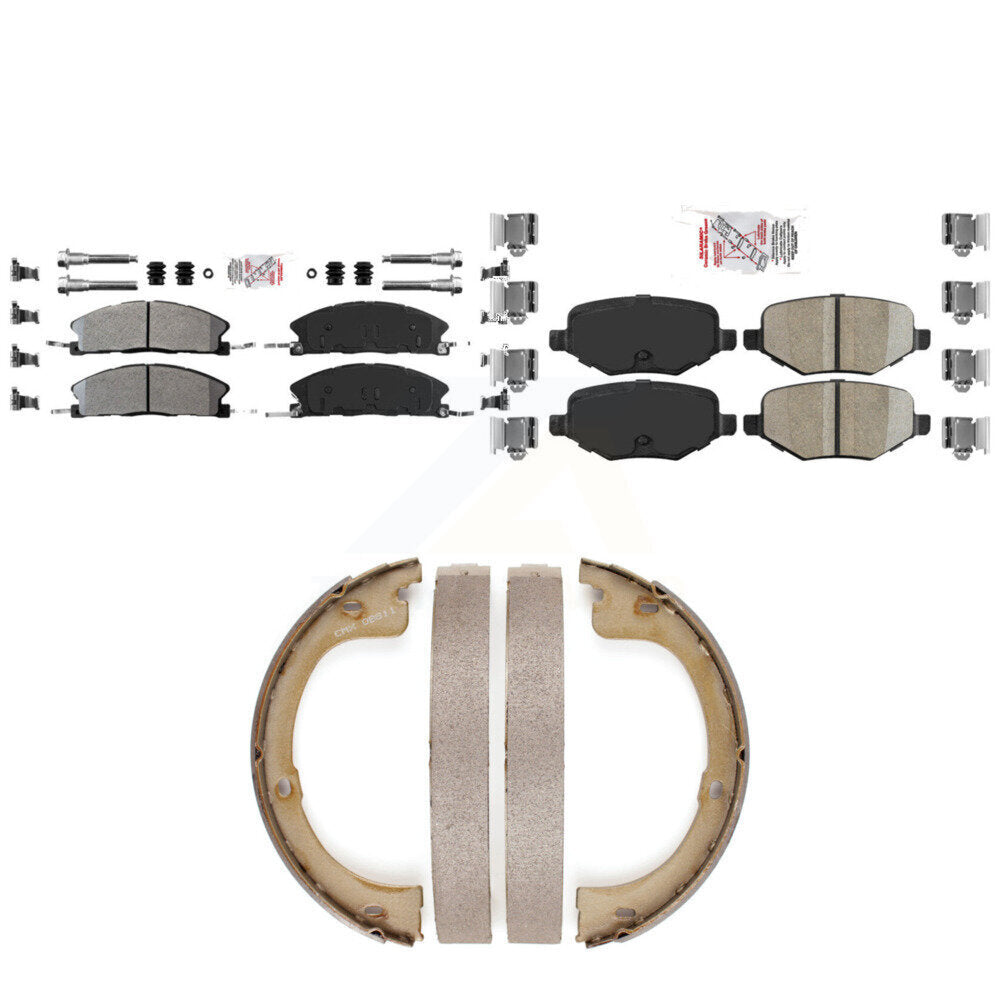 Semi-Metallic Ceramic Disc Brake Pads Front Rear Kit For Lincoln MKT