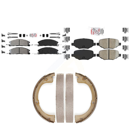 Semi-Metallic Ceramic Disc Brake Pads Front Rear Kit For Lincoln MKT