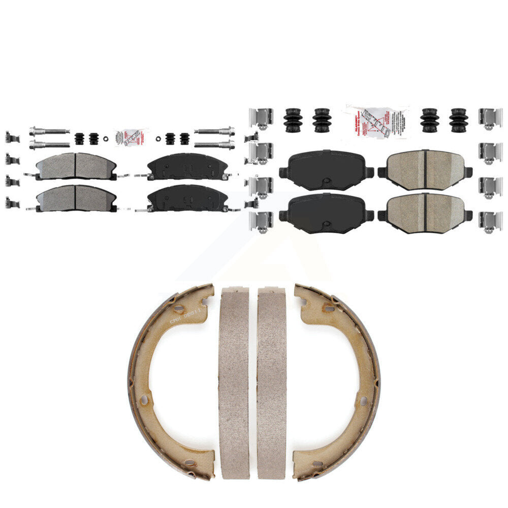 Semi-Metallic Ceramic Disc Brake Pads Front Rear Kit For Lincoln MKT