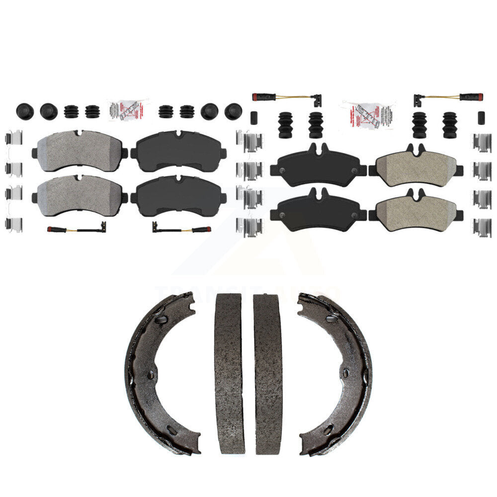 Semi-Metallic Disc Brake Pads Front Rear Kit For Sprinter 3500 Dodge