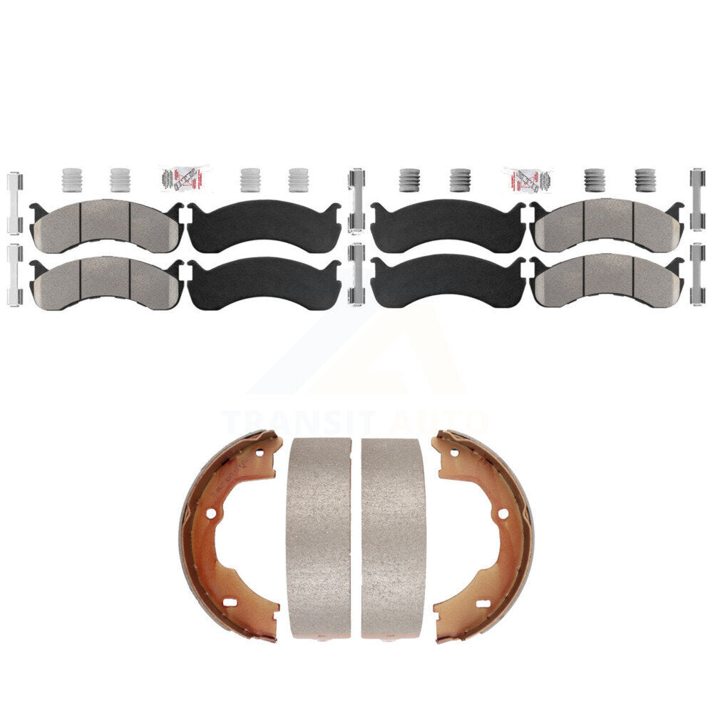 Semi-Metallic Disc Brake Pads Front Rear Kit For