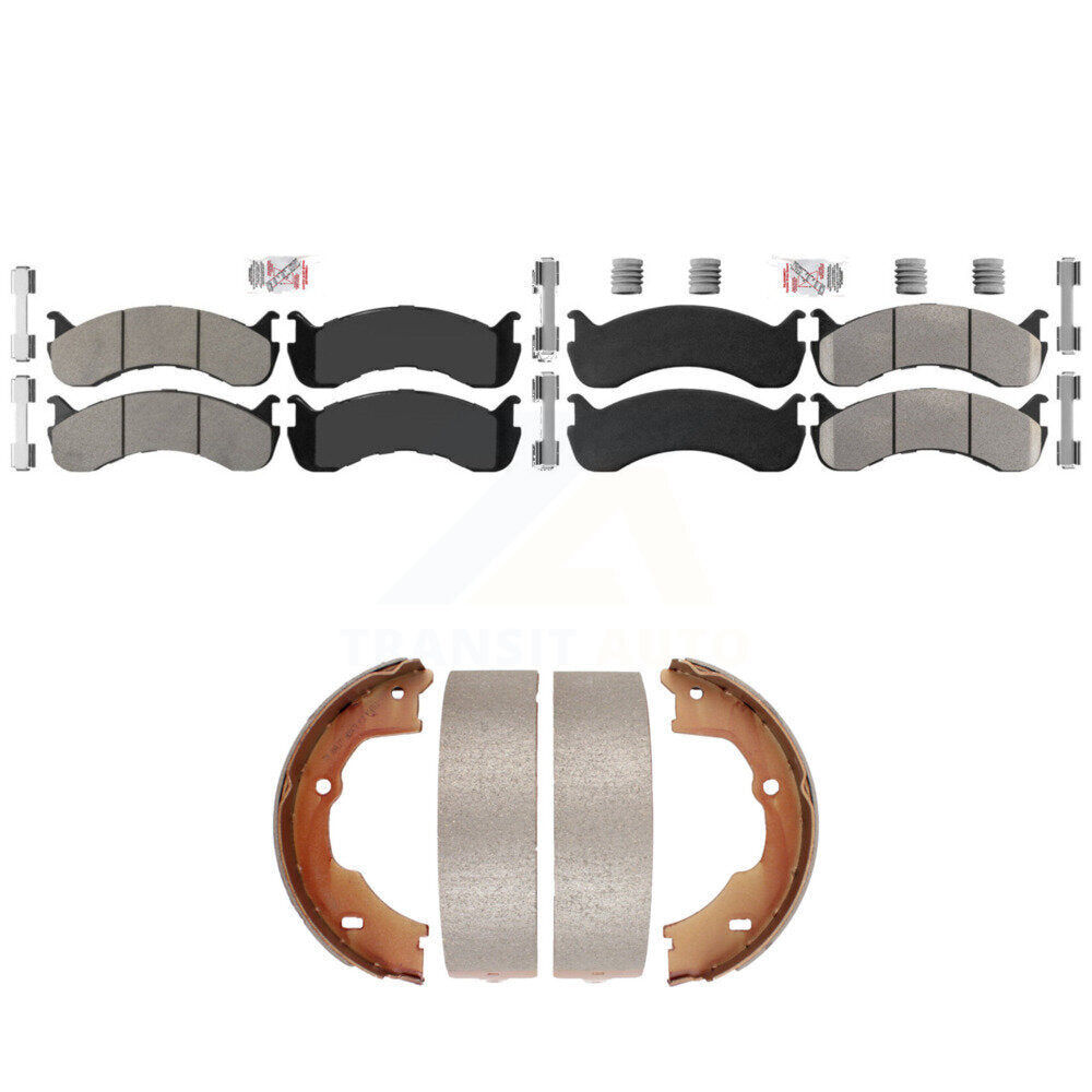 Semi-Metallic Disc Brake Pads Front Rear Kit For