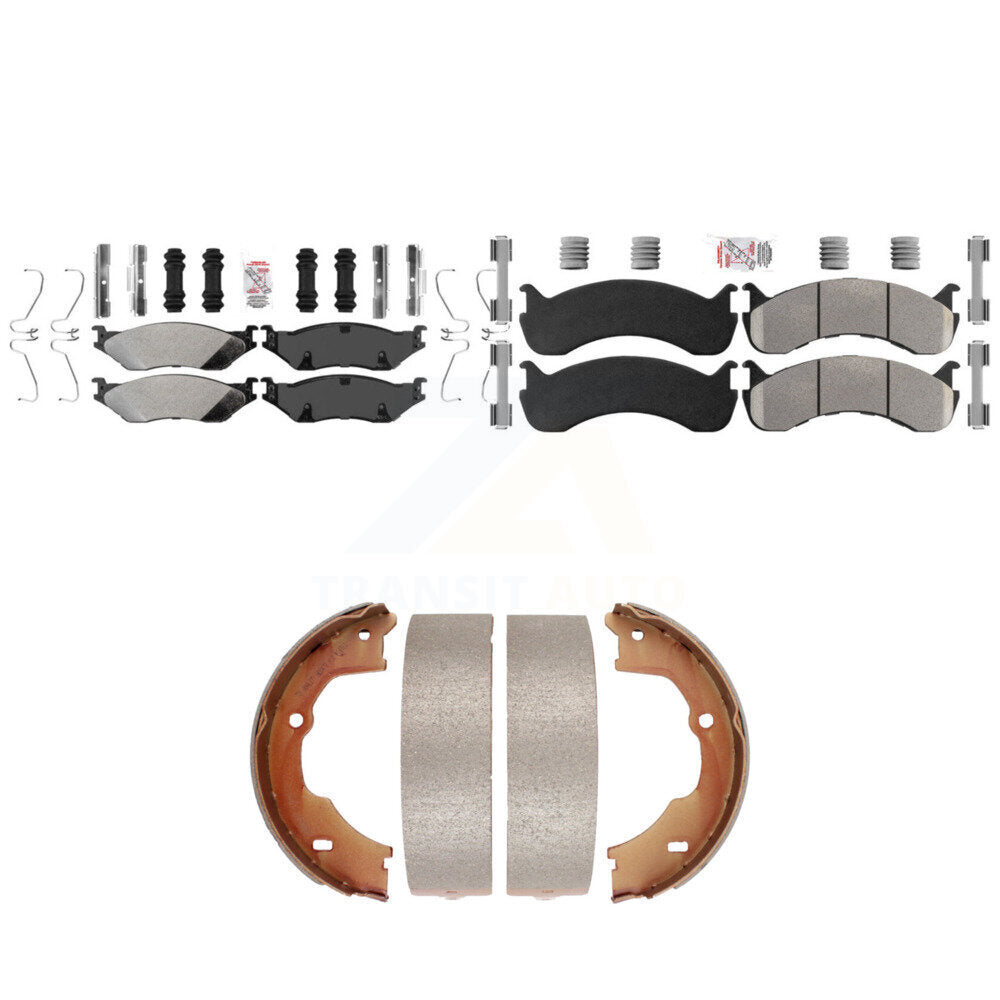 Semi-Metallic Disc Brake Pads Front Rear Kit For