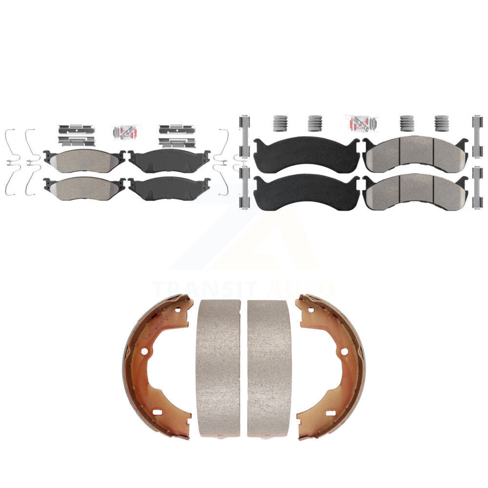Semi-Metallic Disc Brake Pads Front Rear Kit For