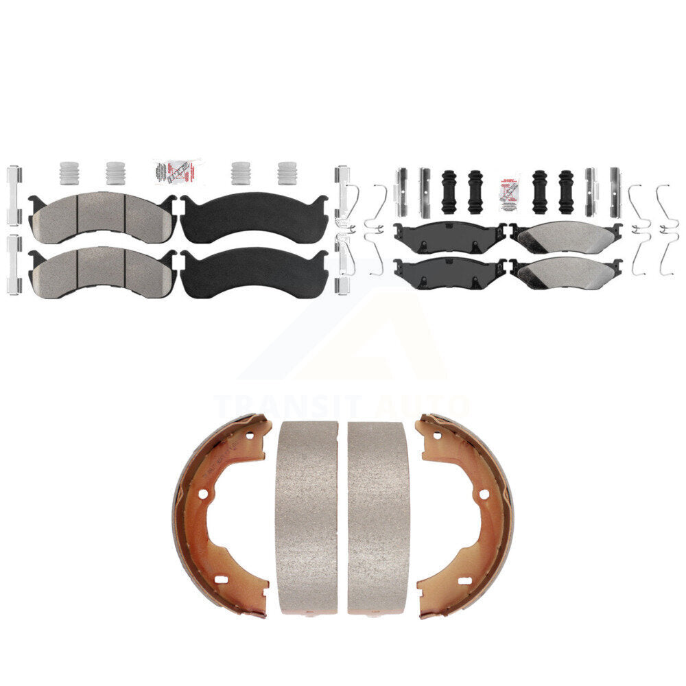Semi-Metallic Disc Brake Pads Front Rear Kit For