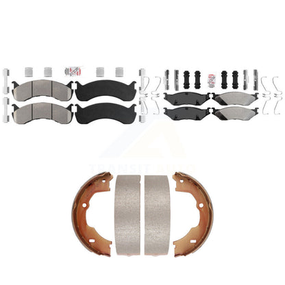 Semi-Metallic Disc Brake Pads Front Rear Kit For