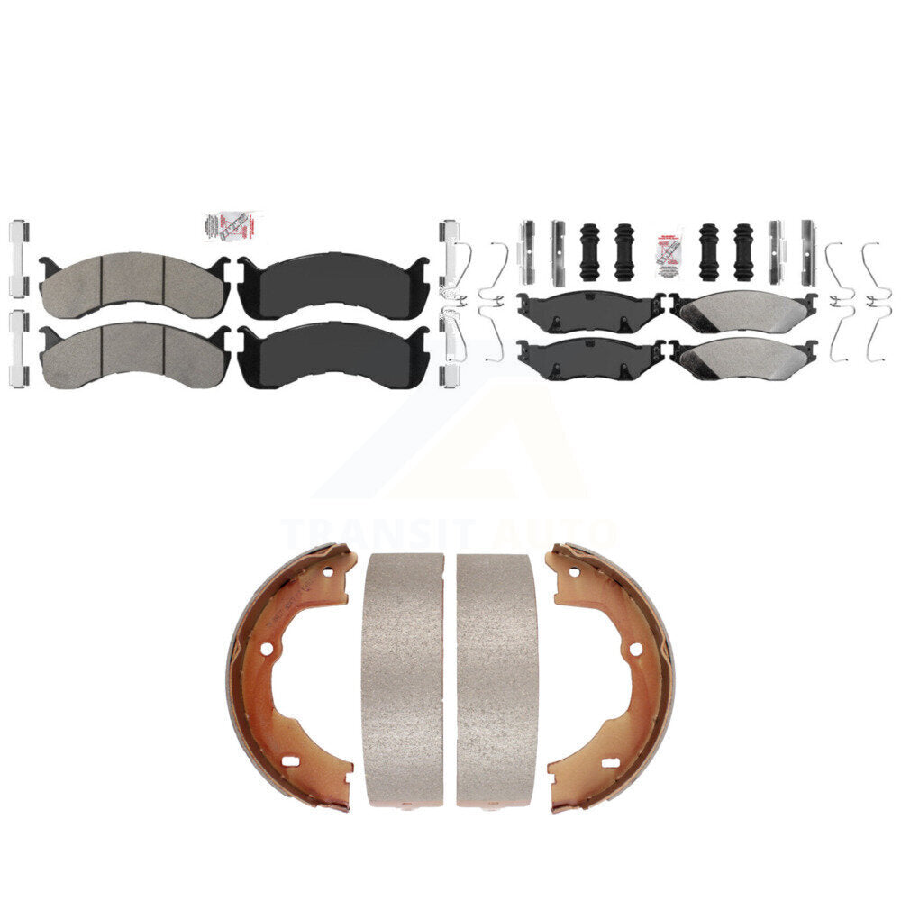Semi-Metallic Disc Brake Pads Front Rear Kit For