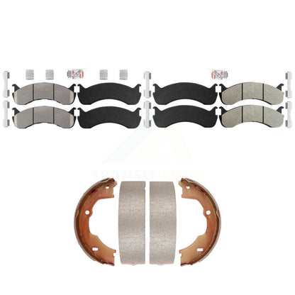 Semi-Metallic Disc Brake Pads Front Rear Kit For