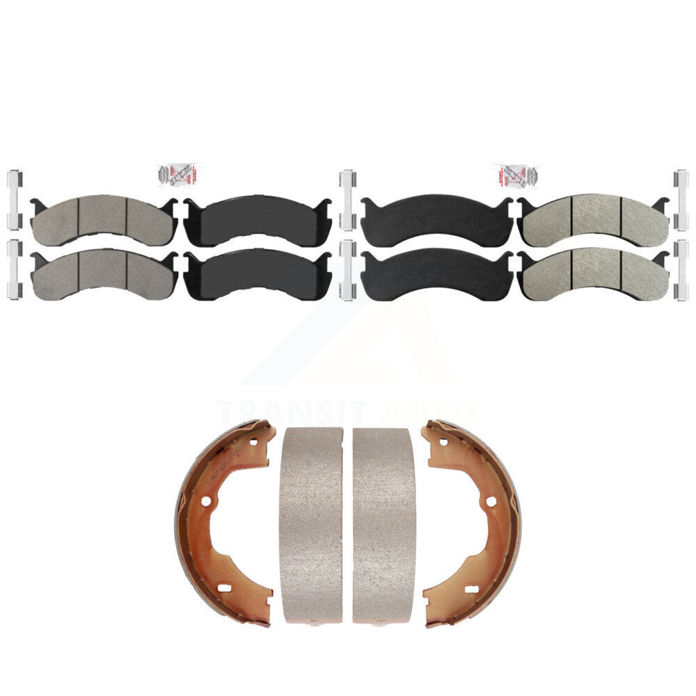 Semi-Metallic Disc Brake Pads Front Rear Kit For