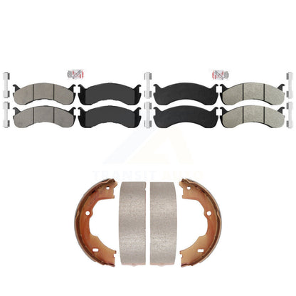 Semi-Metallic Disc Brake Pads Front Rear Kit For