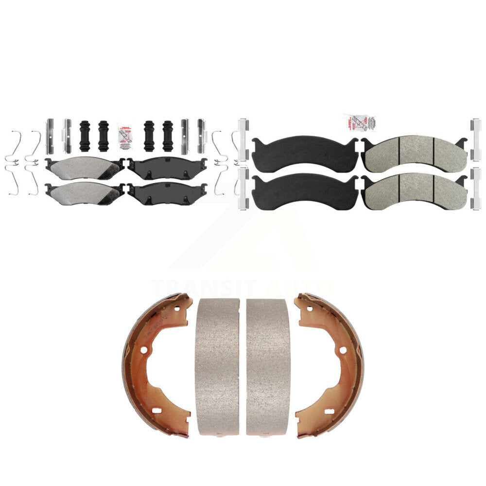Semi-Metallic Disc Brake Pads Front Rear Kit For