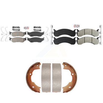 Semi-Metallic Disc Brake Pads Front Rear Kit For
