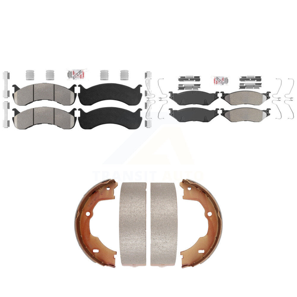 Semi-Metallic Disc Brake Pads Front Rear Kit For