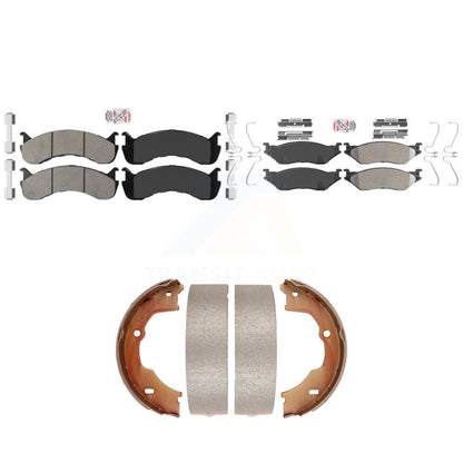 Semi-Metallic Disc Brake Pads Front Rear Kit For