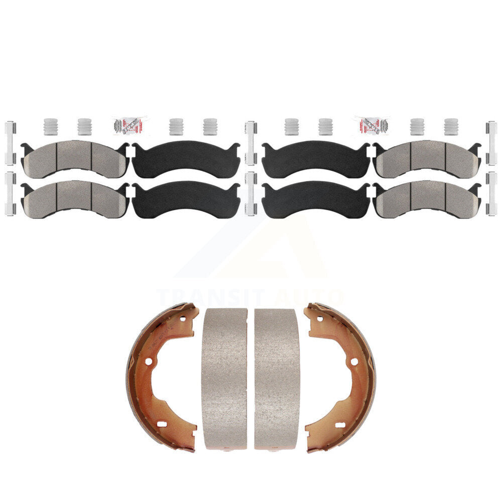Semi-Metallic Disc Brake Pads Front Rear Kit For Ford F-53 Motorhome Chassis