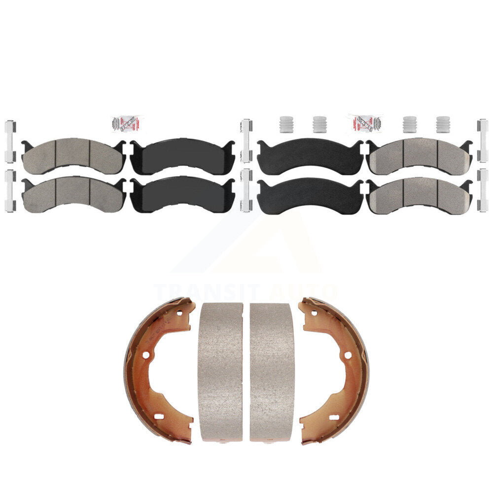 Semi-Metallic Disc Brake Pads Front Rear Kit For Ford F-53 Motorhome Chassis