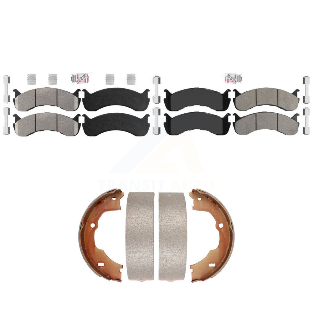 Semi-Metallic Disc Brake Pads Front Rear Kit For Ford F-53 Motorhome Chassis