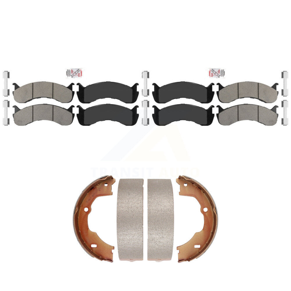 Semi-Metallic Disc Brake Pads Front Rear Kit For Ford F-53 Motorhome Chassis