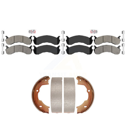Semi-Metallic Disc Brake Pads Front Rear Kit For Ford F-53 Motorhome Chassis