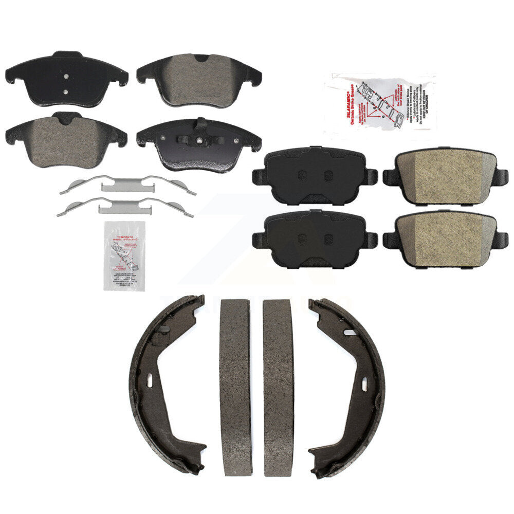 Semi-Metallic Disc Brake Pads Front Rear Kit For 2007-2009 Volvo S80 FWD