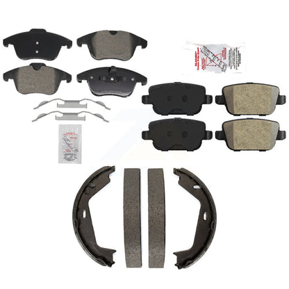 Semi-Metallic Disc Brake Pads Front Rear Kit For 2007-2009 Volvo S80 FWD