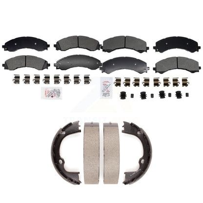 Semi-Metallic Disc Brake Pads Front Rear Kit For GMC Savana 2500 Chevrolet