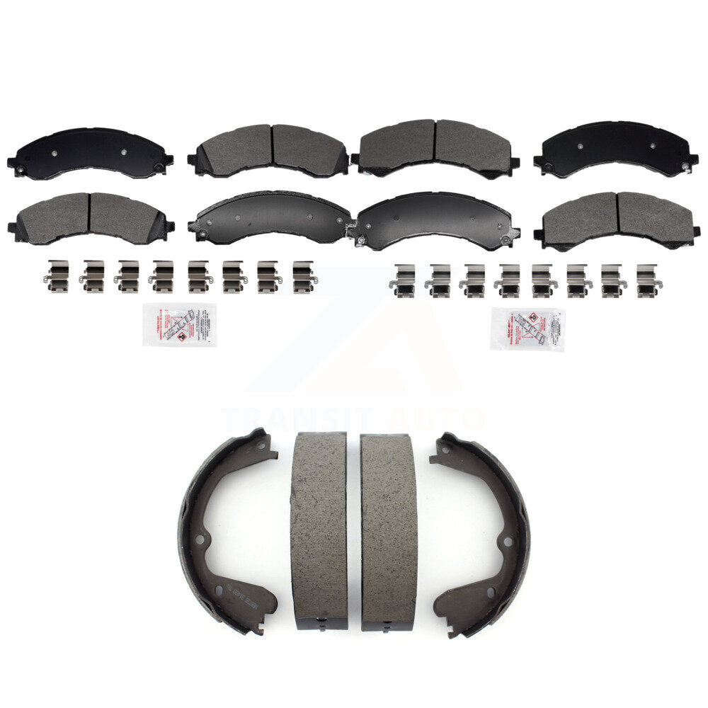 Semi-Metallic Disc Brake Pads Front Rear Kit For GMC Savana 3500 Chevrolet 4500