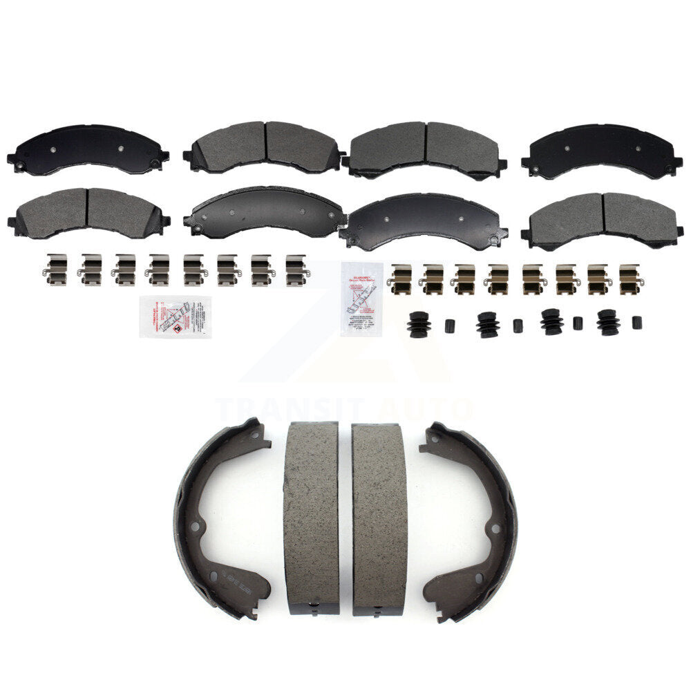 Semi-Metallic Disc Brake Pads Front Rear Kit For GMC Savana 3500 Chevrolet 4500