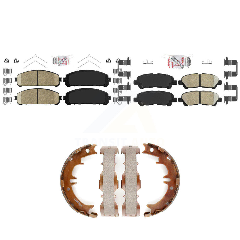 Ceramic Disc Brake Pads Front Rear Kit For 2008-2013 Toyota Highlander