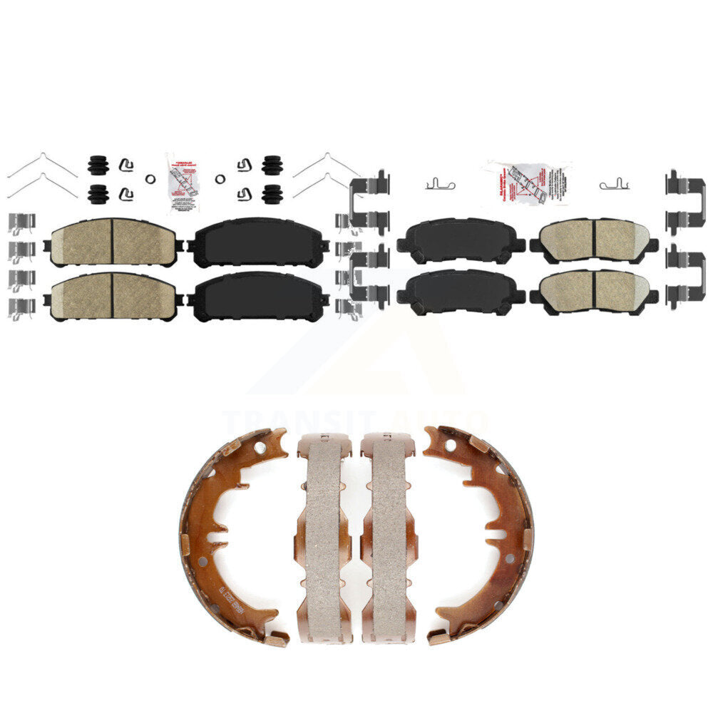 Ceramic Disc Brake Pads Front Rear Kit For 2008-2013 Toyota Highlander