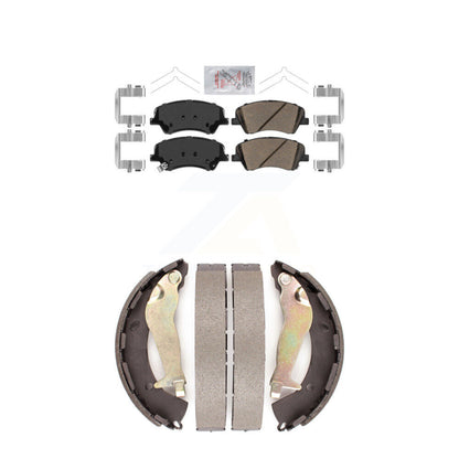 Ceramic Disc Brake Pads Front Rear Kit For Kia Rio Hyundai Accent