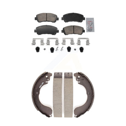 Ceramic Disc Brake Pads Front Rear Kit For 2007-2012 Nissan Sentra SE-R Spec V