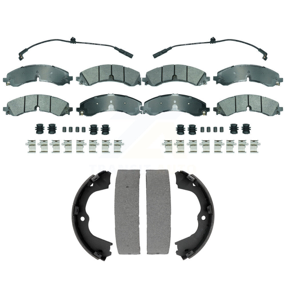 Semi-Metallic Disc Brake Pads Front Rear Kit For GMC Chevrolet Sierra 2500 HD