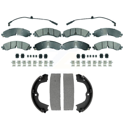 Semi-Metallic Disc Brake Pads Front Rear Kit For GMC Chevrolet Sierra 2500 HD