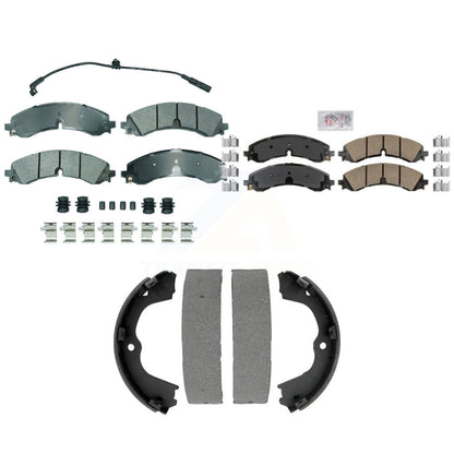Semi-Metallic Ceramic Disc Brake Pads Front Rear Kit For GMC Chevrolet Sierra HD