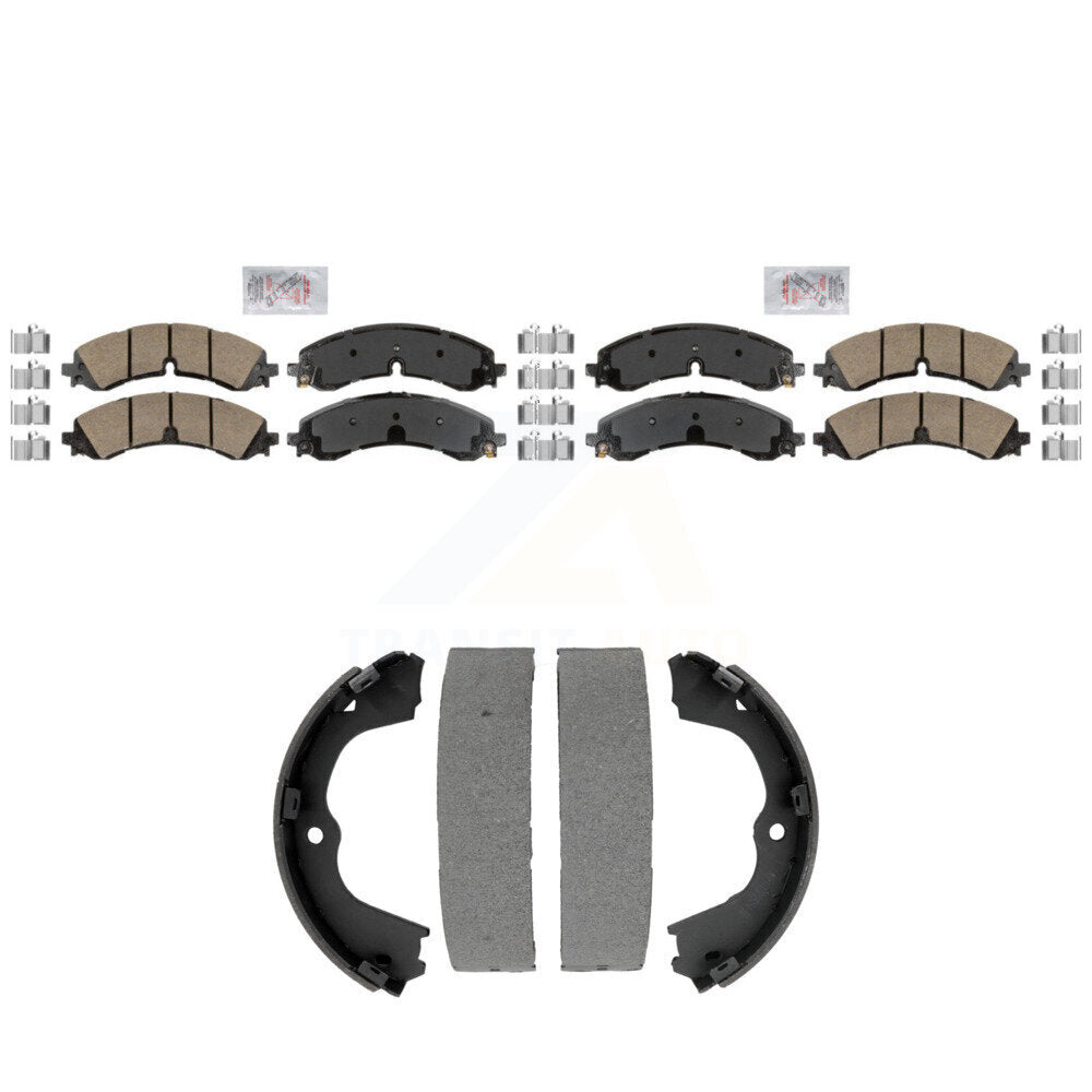 Ceramic Disc Brake Pads Front Rear Kit For GMC Chevrolet Sierra 2500 HD 3500