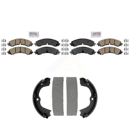 Ceramic Disc Brake Pads Front Rear Kit For GMC Chevrolet Sierra 2500 HD 3500