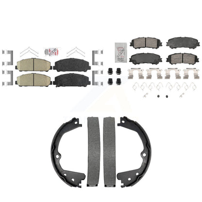 Ceramic Disc Brake Pads Front Rear Kit For 2017-2023 Nissan TITAN