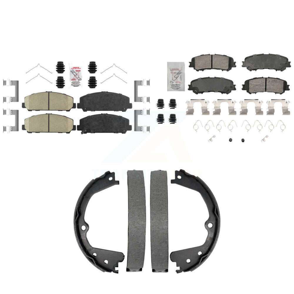 Ceramic Disc Brake Pads Front Rear Kit For 2017-2023 Nissan TITAN