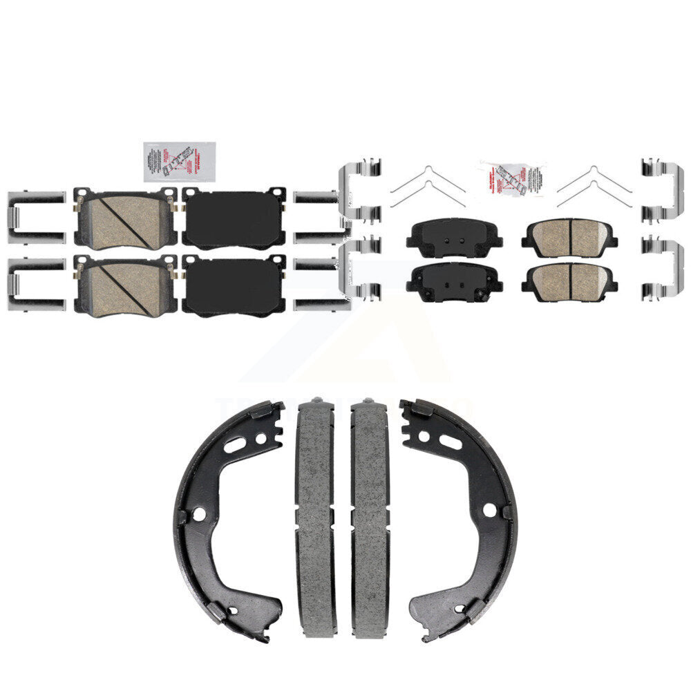 Ceramic Disc Brake Pads Front Rear Kit For 2018-2020 Genesis G80 3.3L