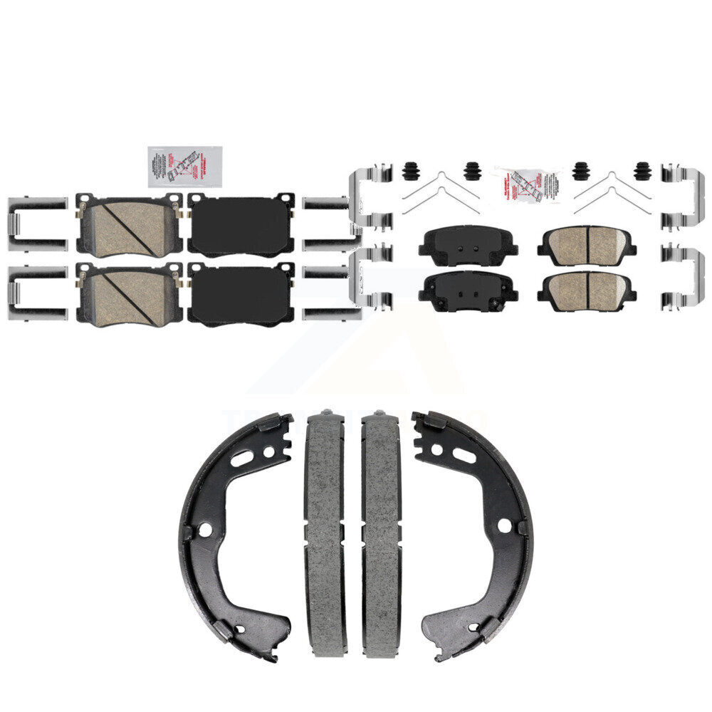 Ceramic Disc Brake Pads Front Rear Kit For 2018-2020 Genesis G80 3.3L