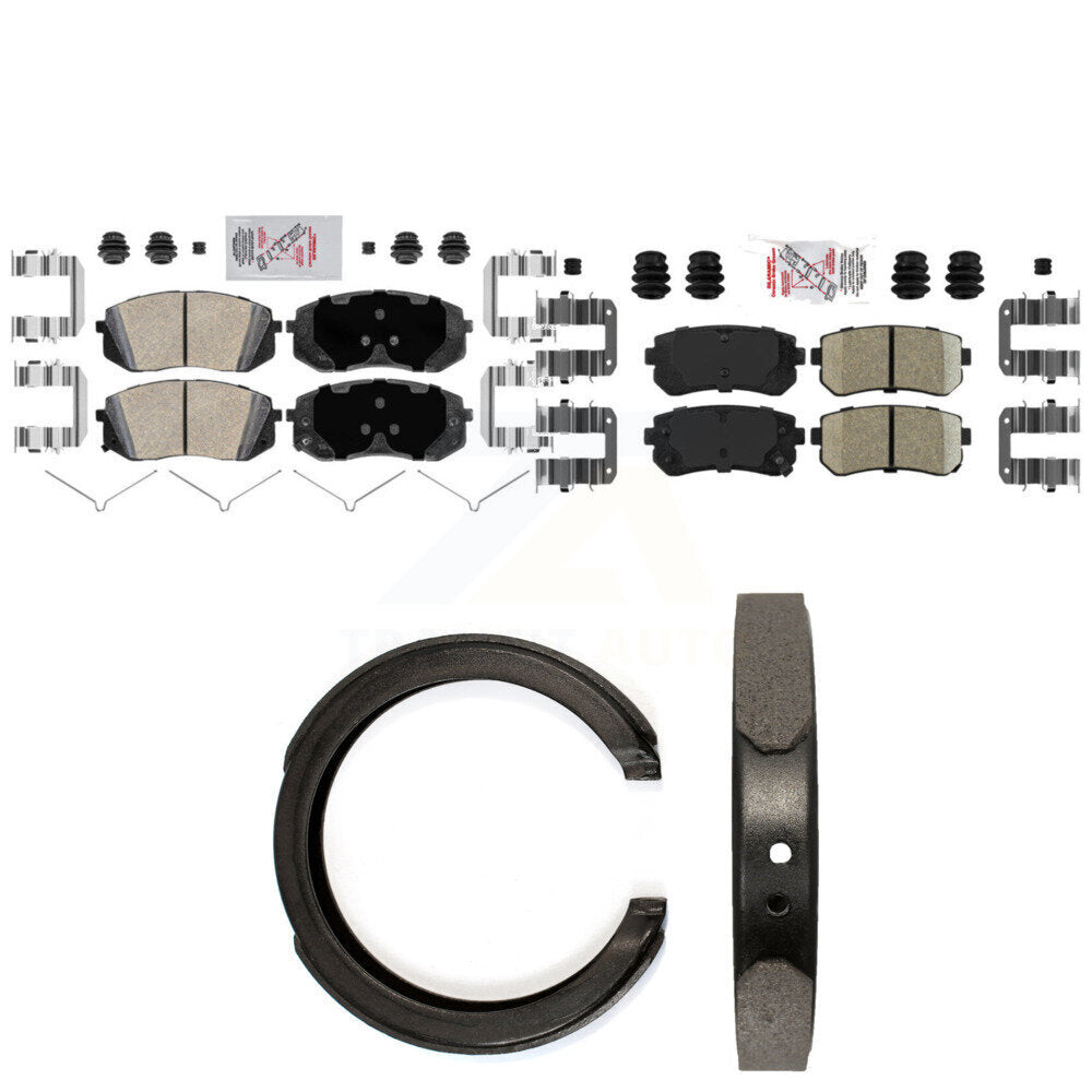 Ceramic Disc Brake Pads Front Rear Kit For 2015-2016 Hyundai Sonata GAS engine