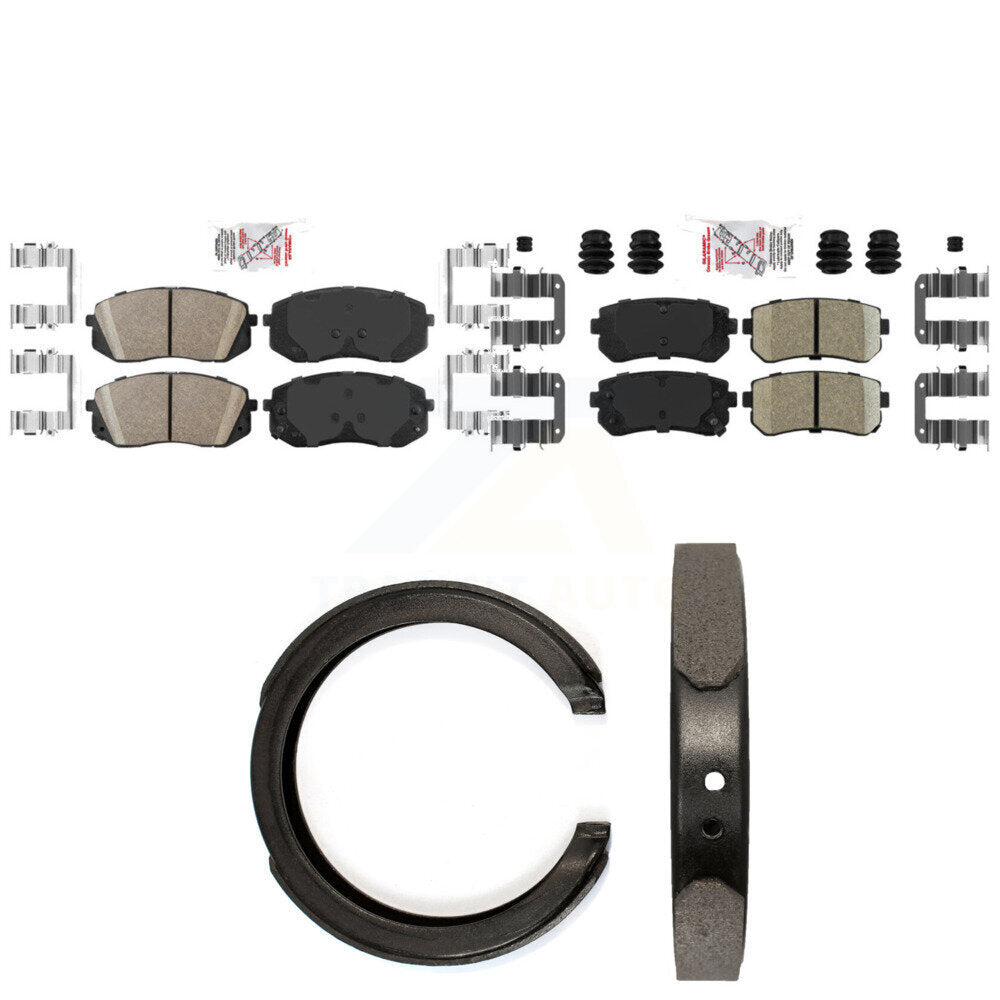 Ceramic Disc Brake Pads Front Rear Kit For 2015-2016 Hyundai Sonata GAS engine